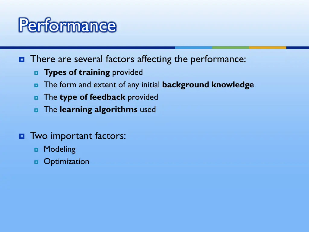 performance