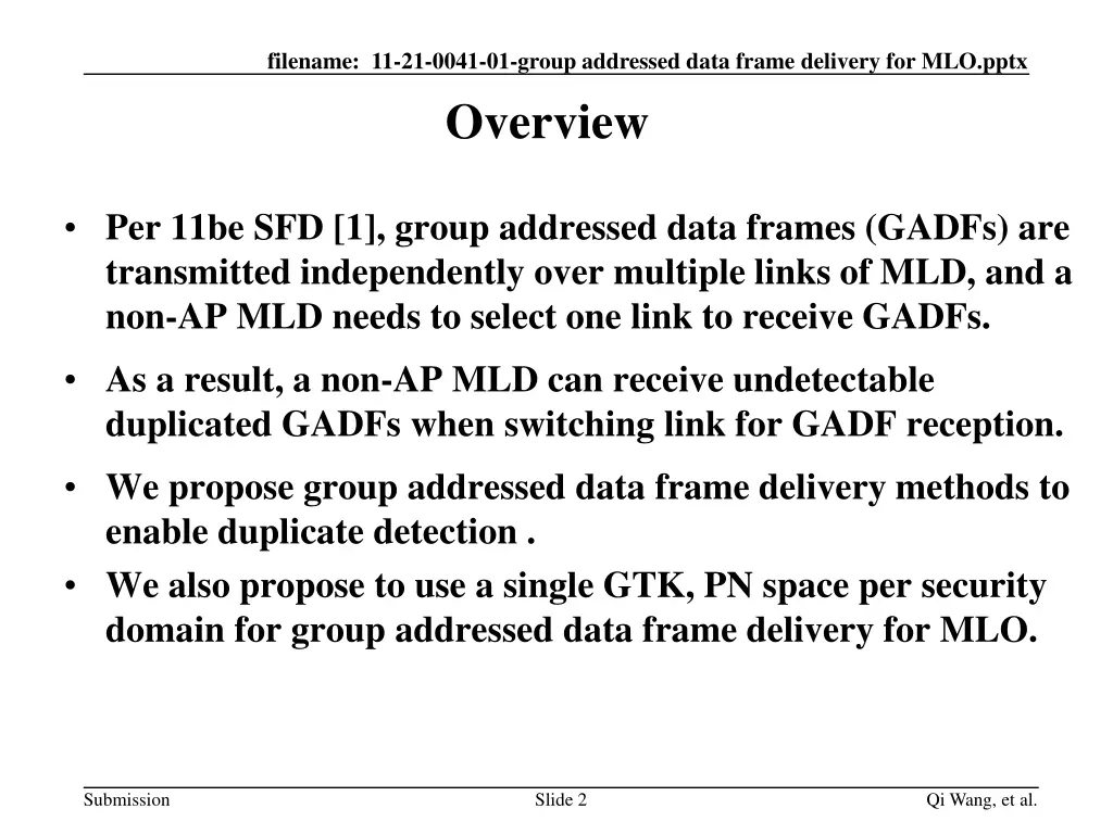 filename 11 21 0041 01 group addressed data frame 1