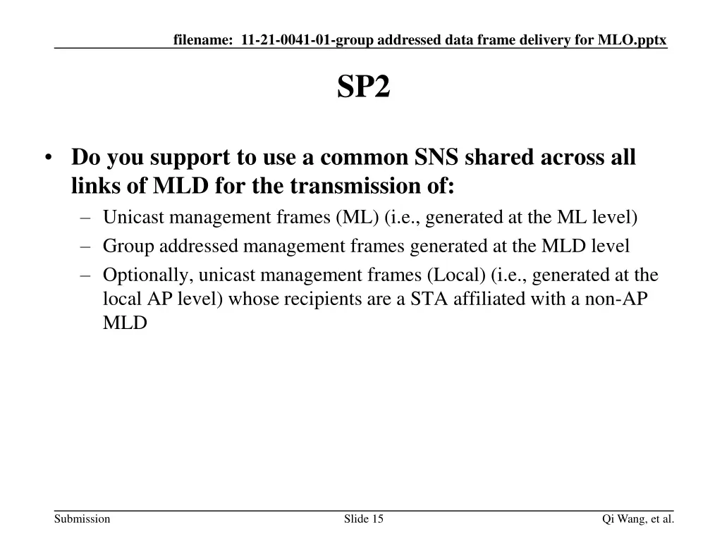 filename 11 21 0041 01 group addressed data frame 14