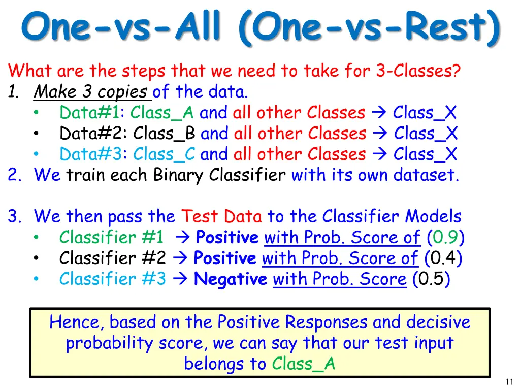 one vs all one vs rest 1