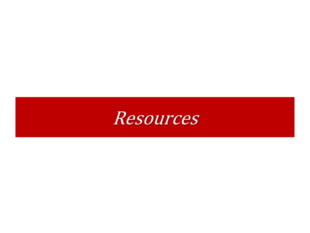resources