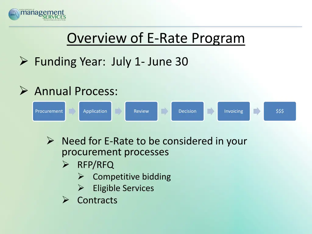 overview of e rate program 1
