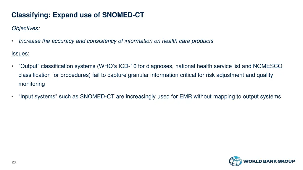 classifying expand use of snomed ct