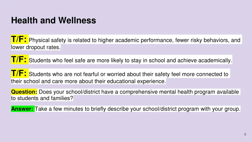 health and wellness