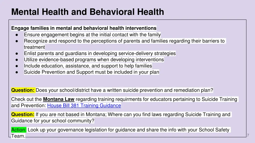 mental health and behavioral health