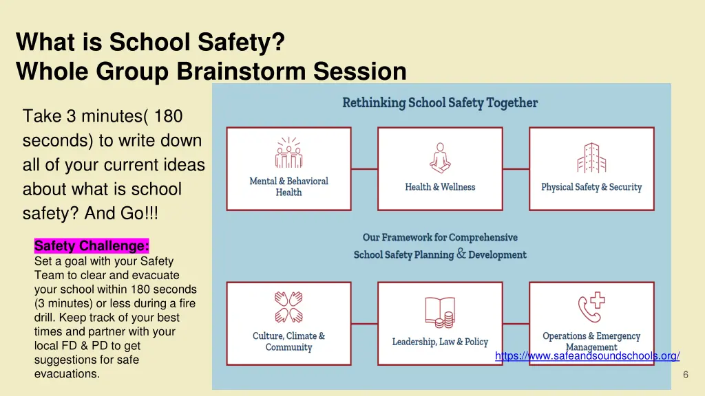 what is school safety whole group brainstorm