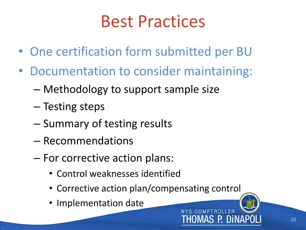 best practices
