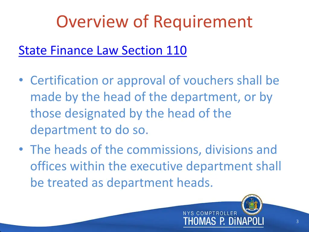 overview of requirement