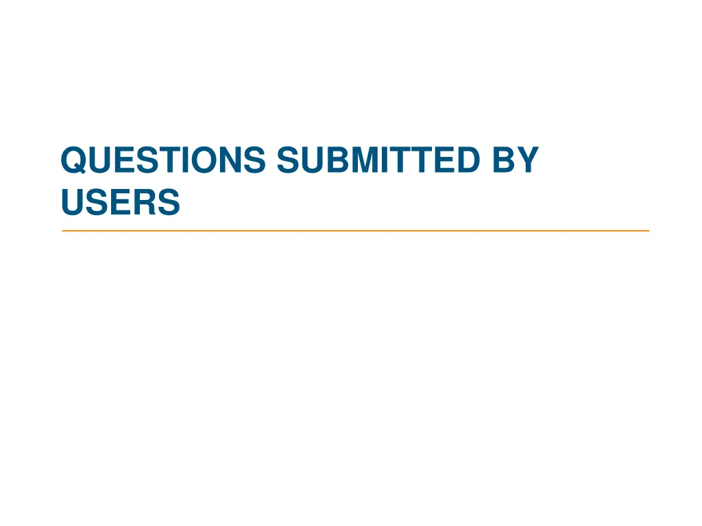questions submitted by users
