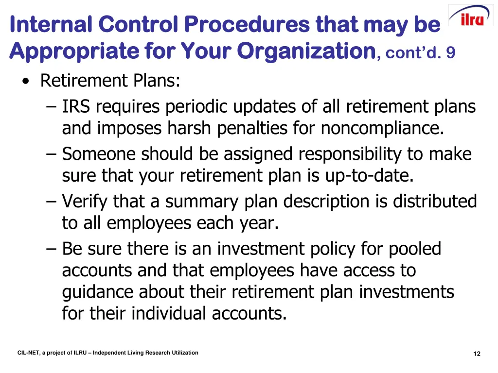 internal control procedures that may be internal 4