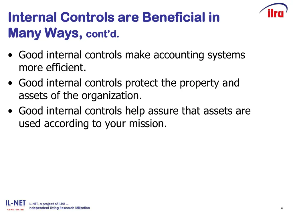 internal controls are beneficial in internal
