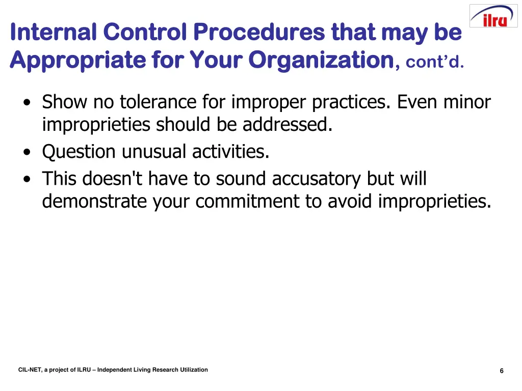 internal internal c control appropriate