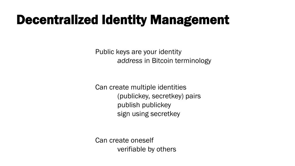 decentralized identity management decentralized
