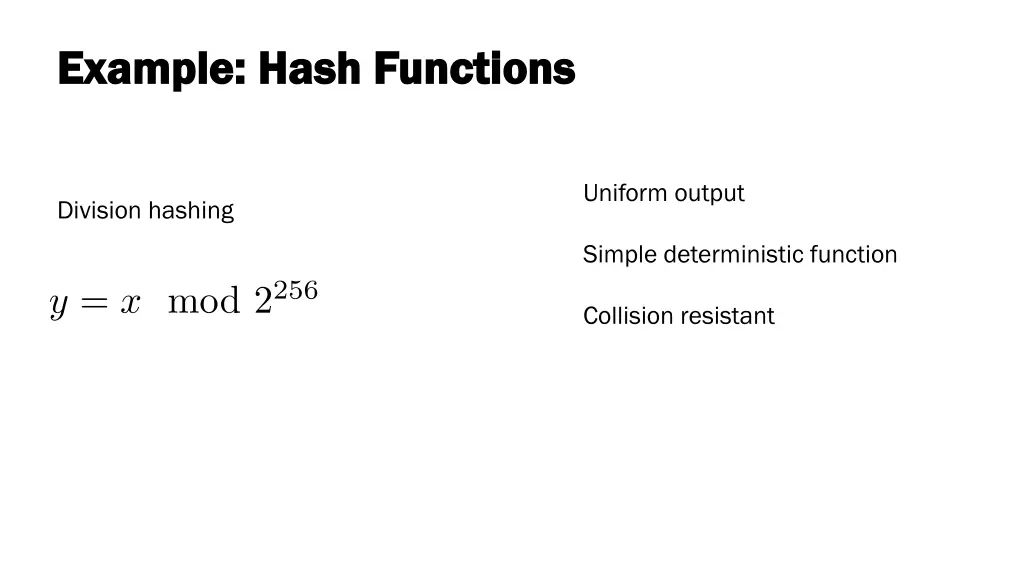 example hash functions example hash functions
