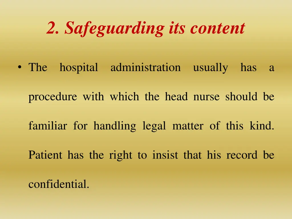 2 safeguarding its content