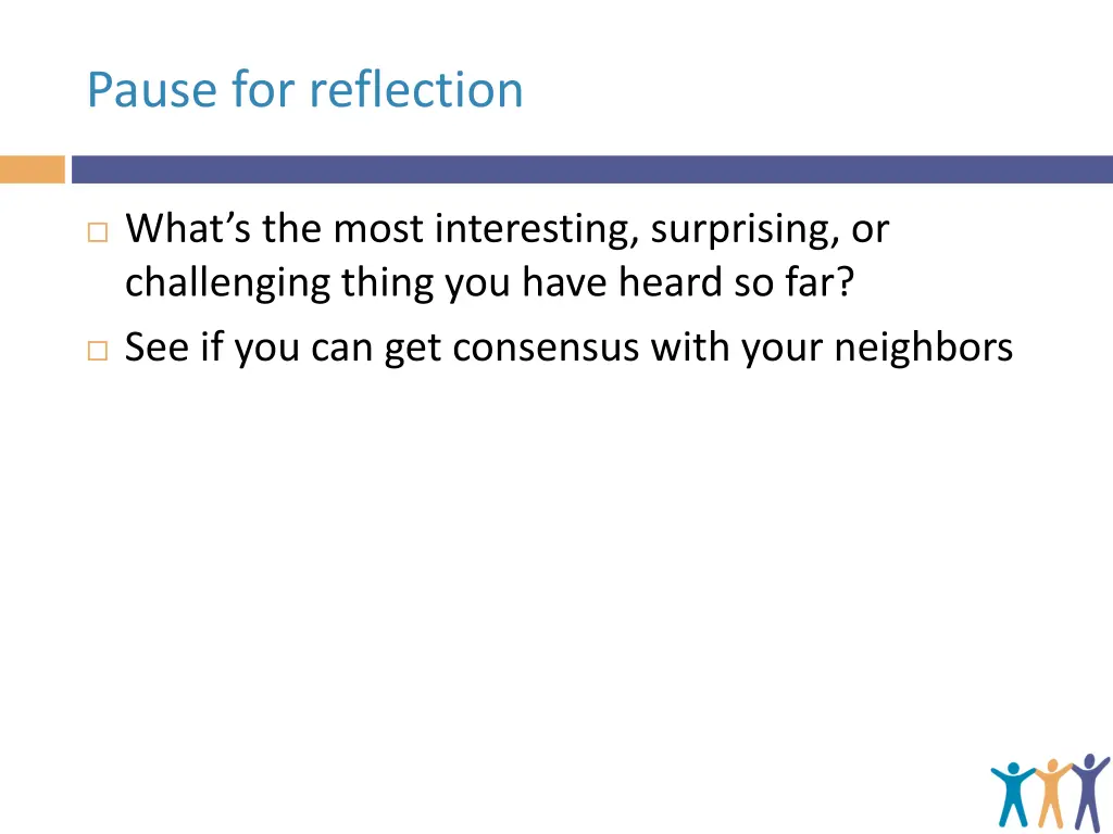 pause for reflection