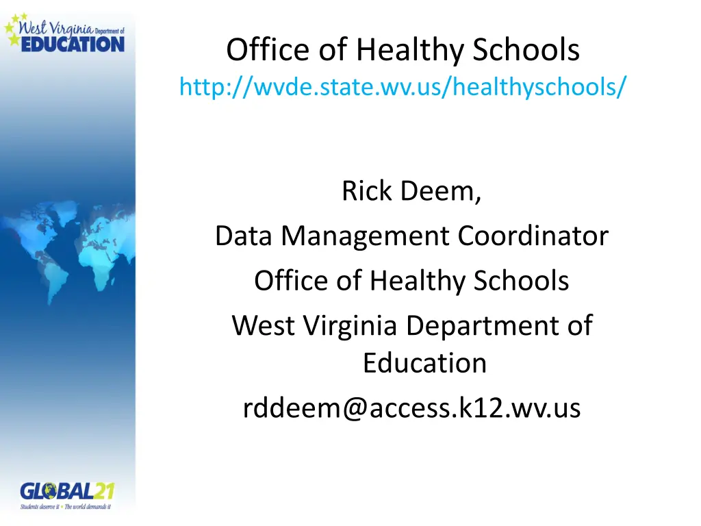 office of healthy schools http wvde state