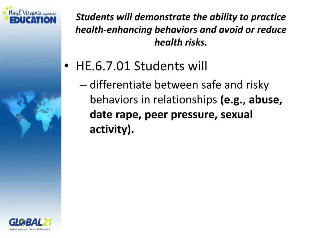 students will demonstrate the ability to practice