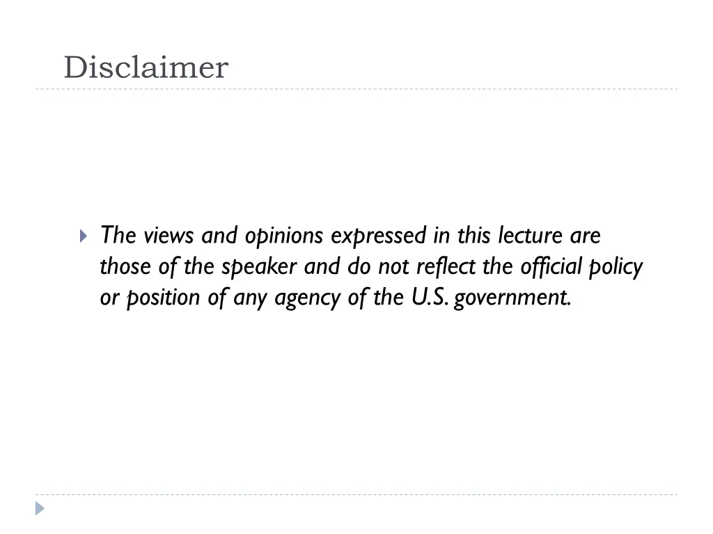 disclaimer
