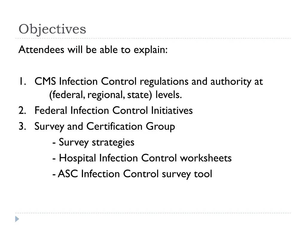 objectives
