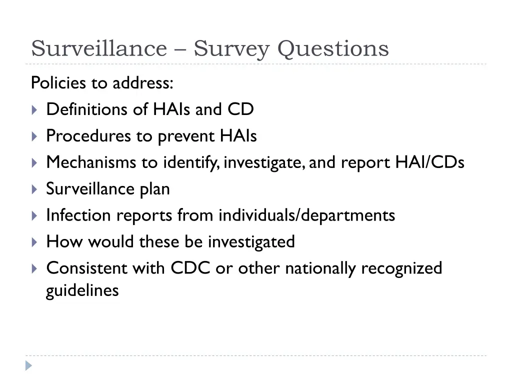 surveillance survey questions