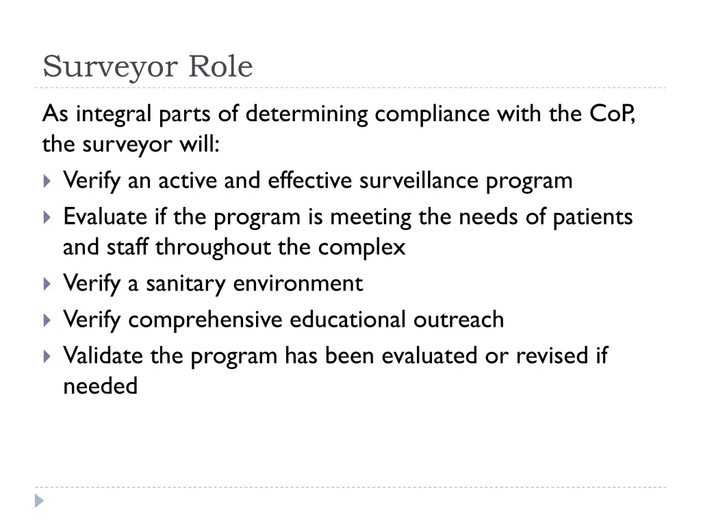 surveyor role
