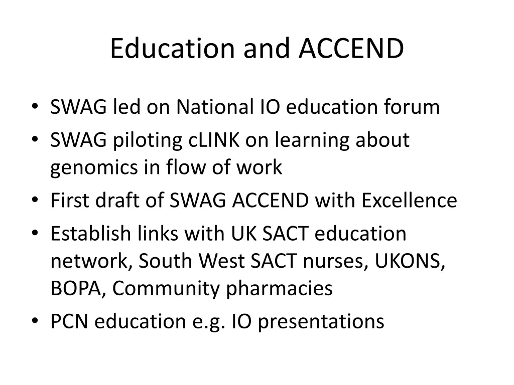 education and accend