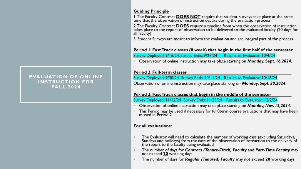 guiding principle 1 the faculty contract does