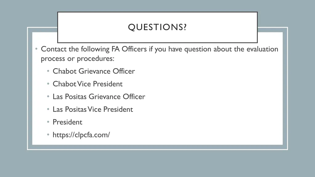 questions