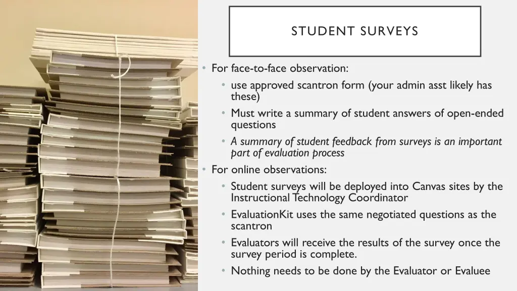 student surveys