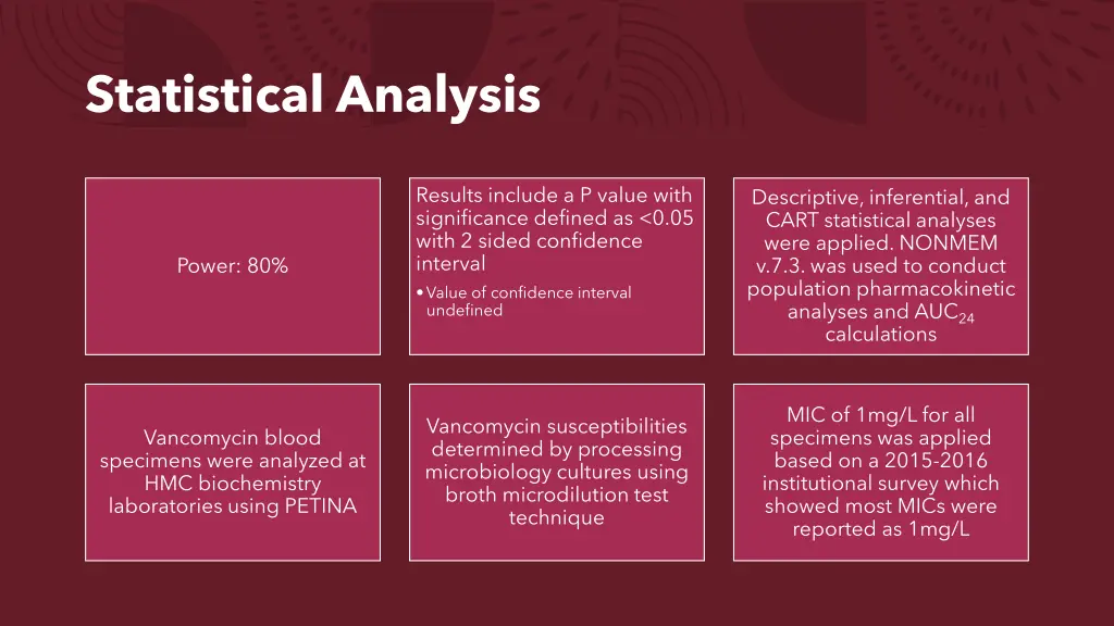 statistical analysis