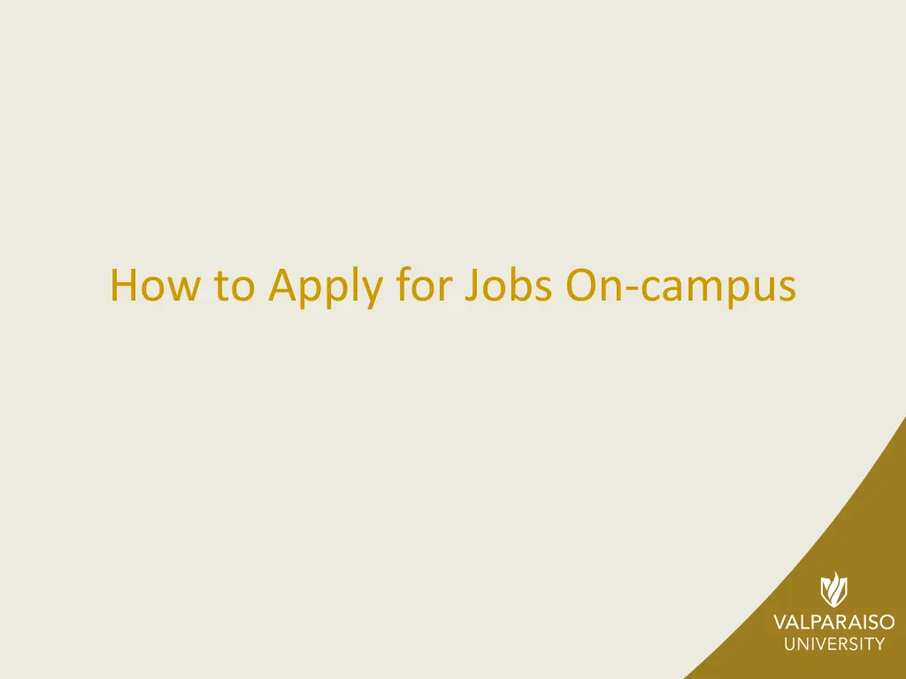 how to apply for jobs on campus