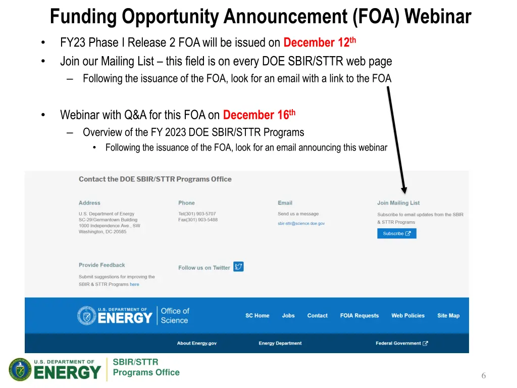 funding opportunity announcement foa webinar