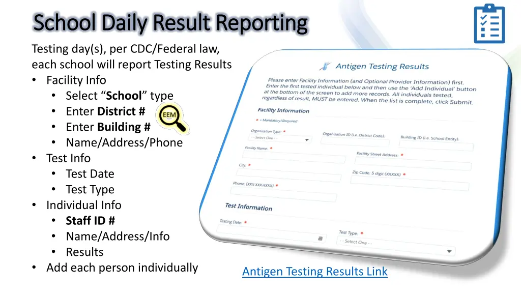 school daily result reporting school daily result