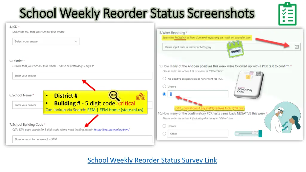 school weekly reorder status screenshots school