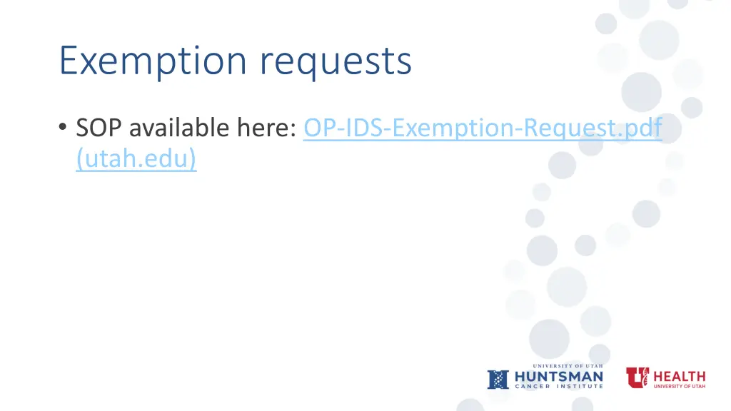 exemption requests 1