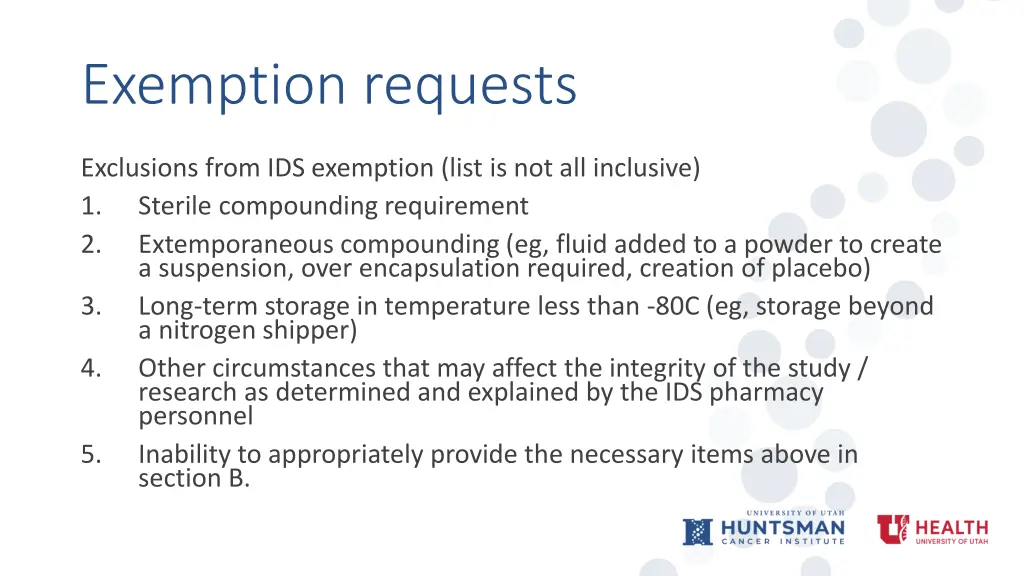 exemption requests 3