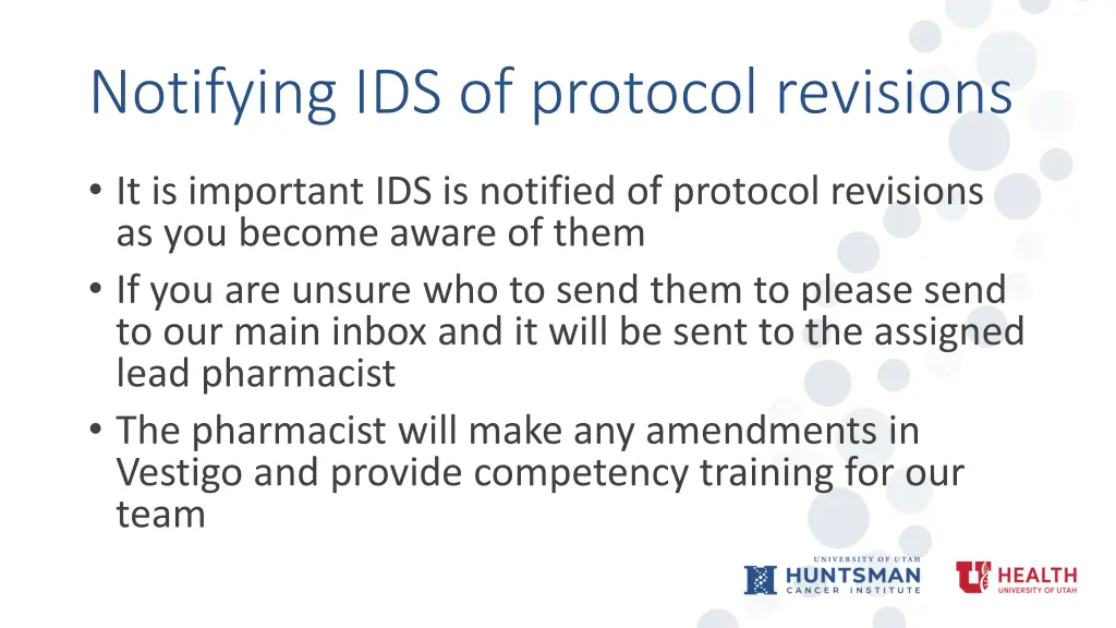 notifying ids of protocol revisions
