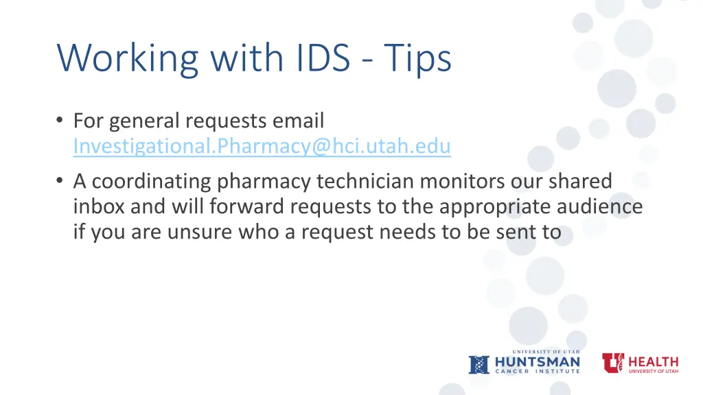 working with ids tips