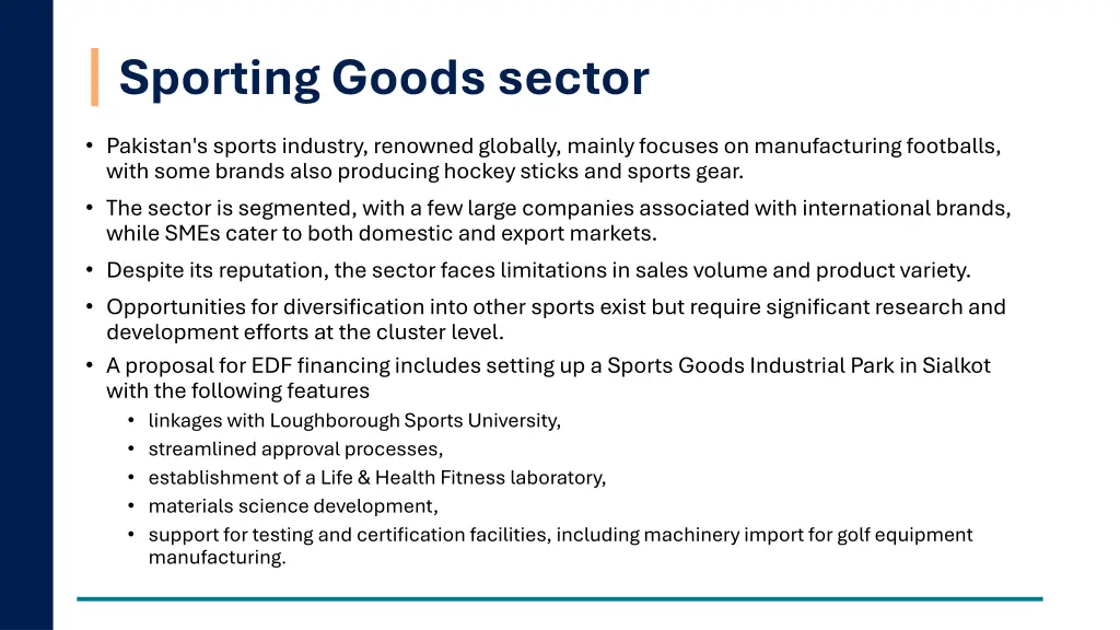 sporting goods sector