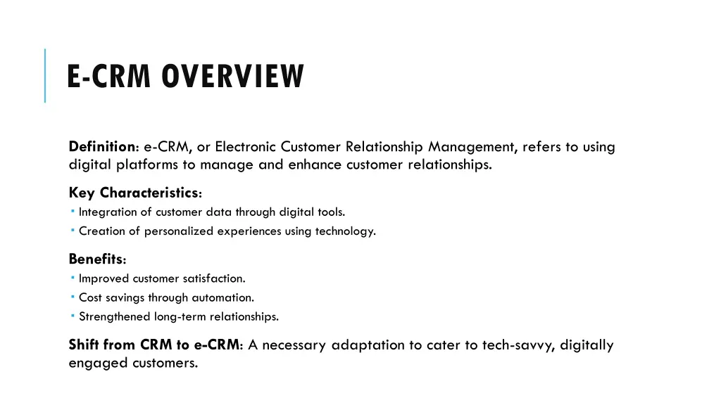 e crm overview