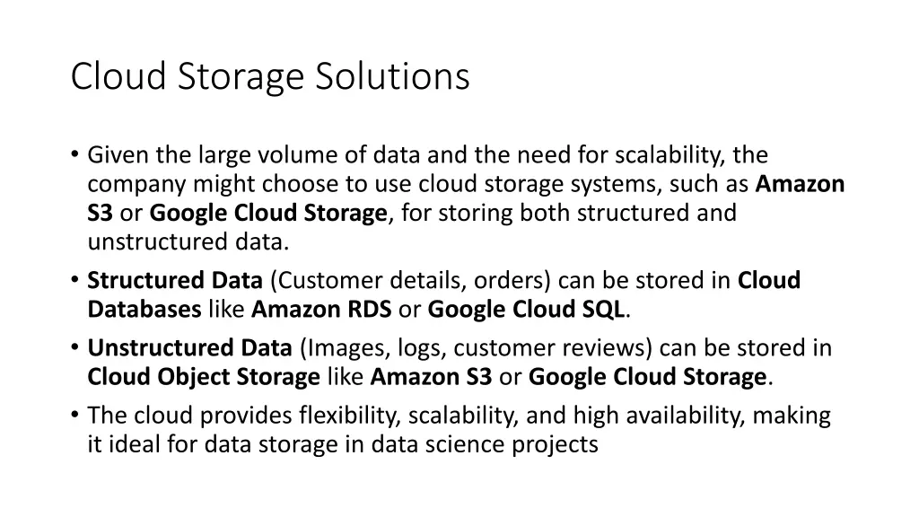 cloud storage solutions