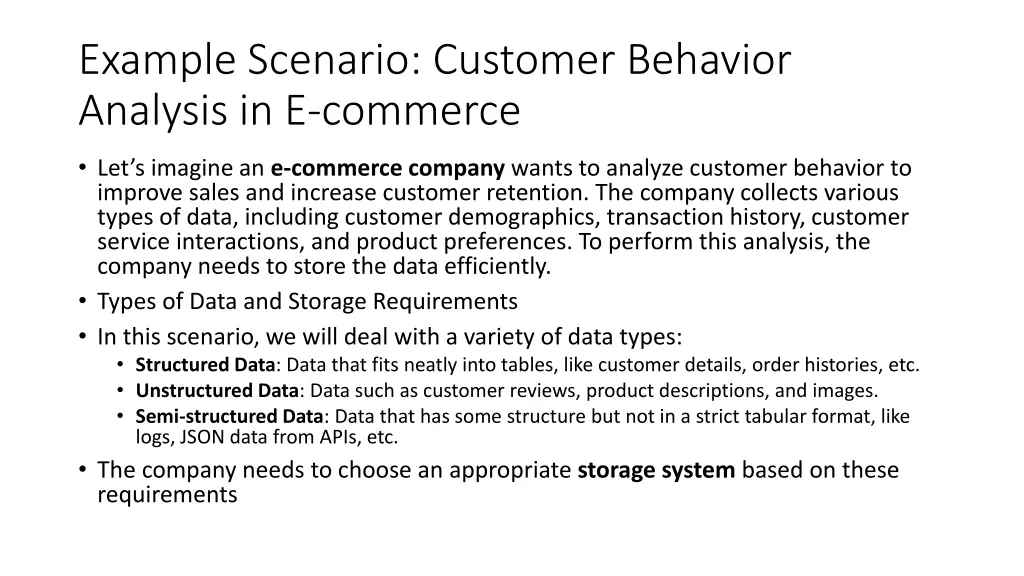 example scenario customer behavior analysis