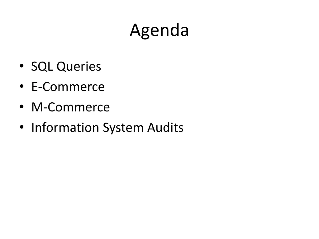 agenda