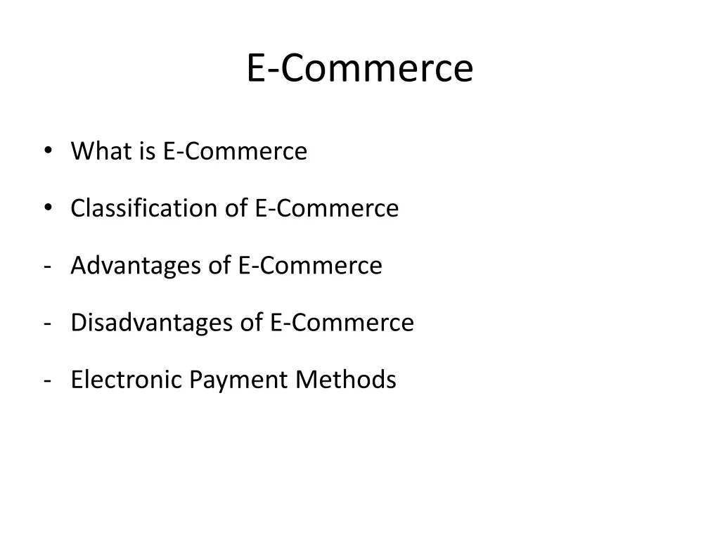 e commerce