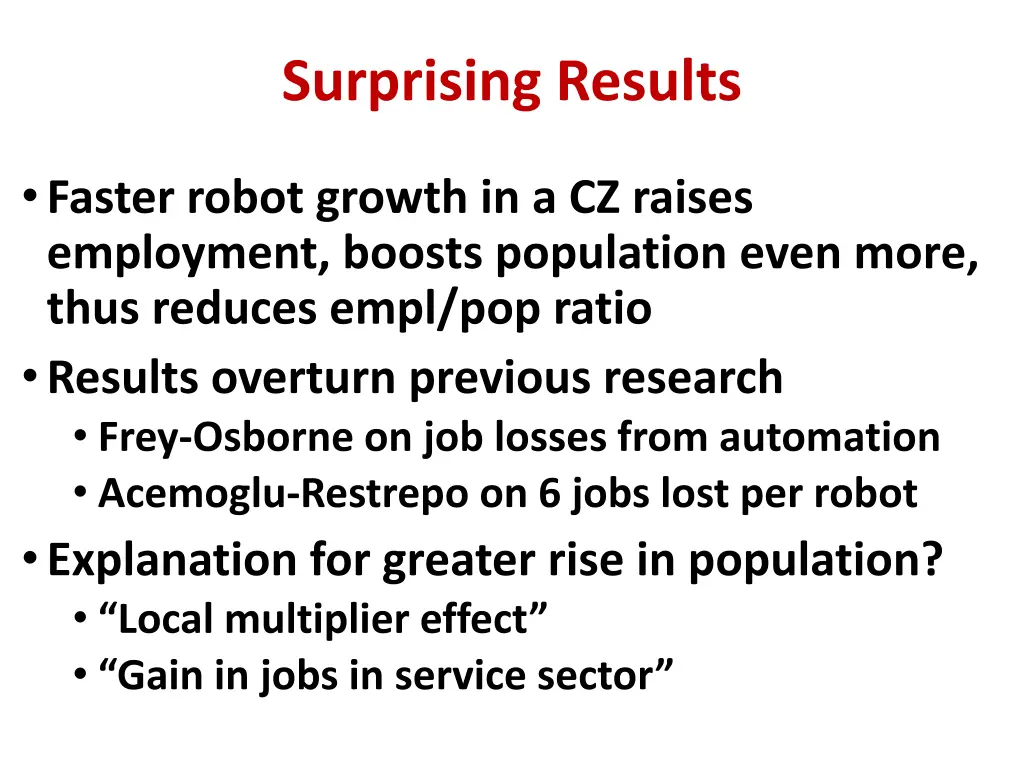 surprising results