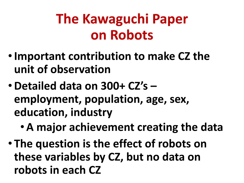 the kawaguchi paper on robots important
