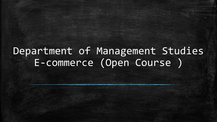department of management studies e commerce open