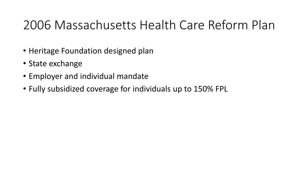 2006 massachusetts health care reform plan
