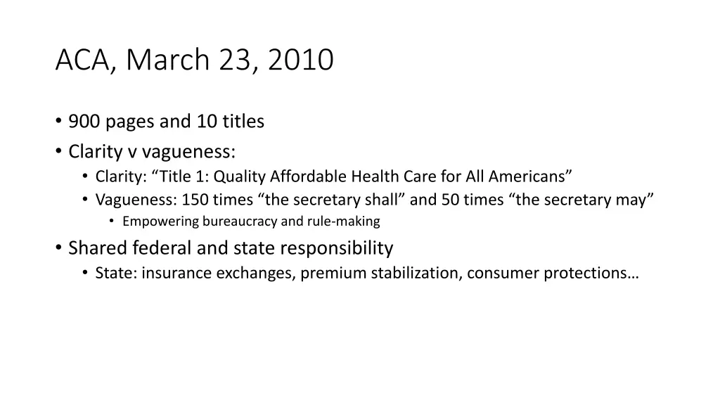 aca march 23 2010